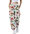 Women's Christmas Loose Casual Print Drawstring Jogger Pants