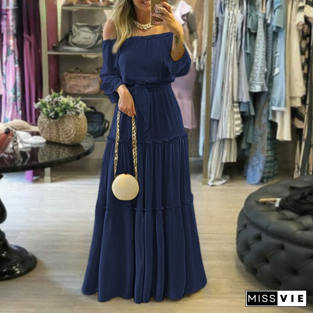 Womens Bohemian Long Maxi Dress