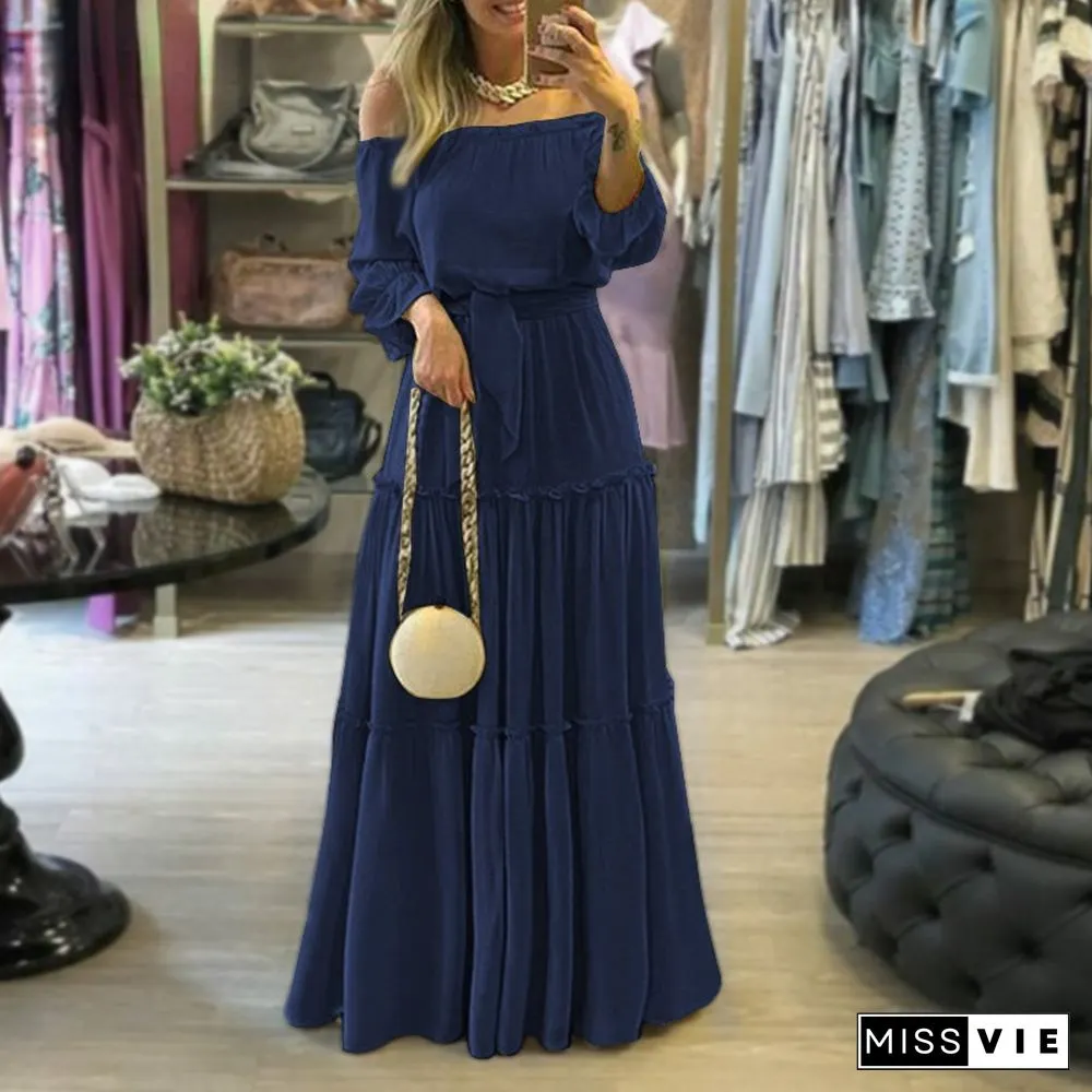 Womens Bohemian Long Maxi Dress