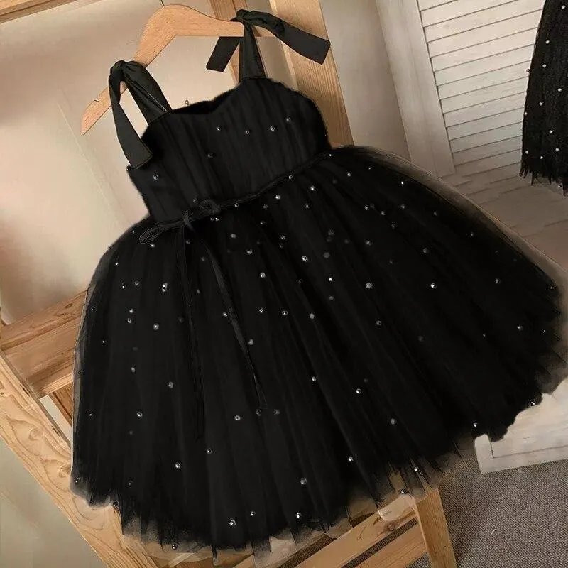 Toddler Girls Tulle Princess Dress 1-5 Year Kids Baby Elegant Wedding Tutu Prom Children Communion Formal Evening Party Clothes