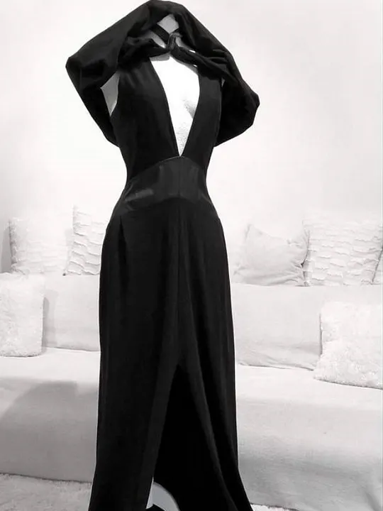 black cotton shirt dress Black Mido Bondage Dress – ModCloth main image 0