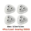 4Pcs Universal Wheel Mini Swivel Wheels Self Adhesive Caster Stainless Steel for Desk Chair Casters 360&deg; Rotation Pulley
