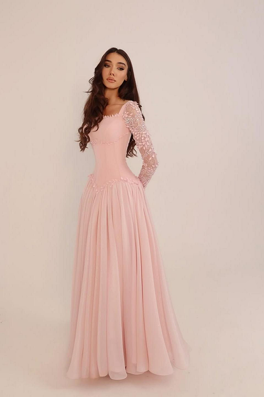 sachin and babi light blue dress Embellished Long Sleeve Sweep/Brush Train Black Prom Dresses Pants Suit main image 0