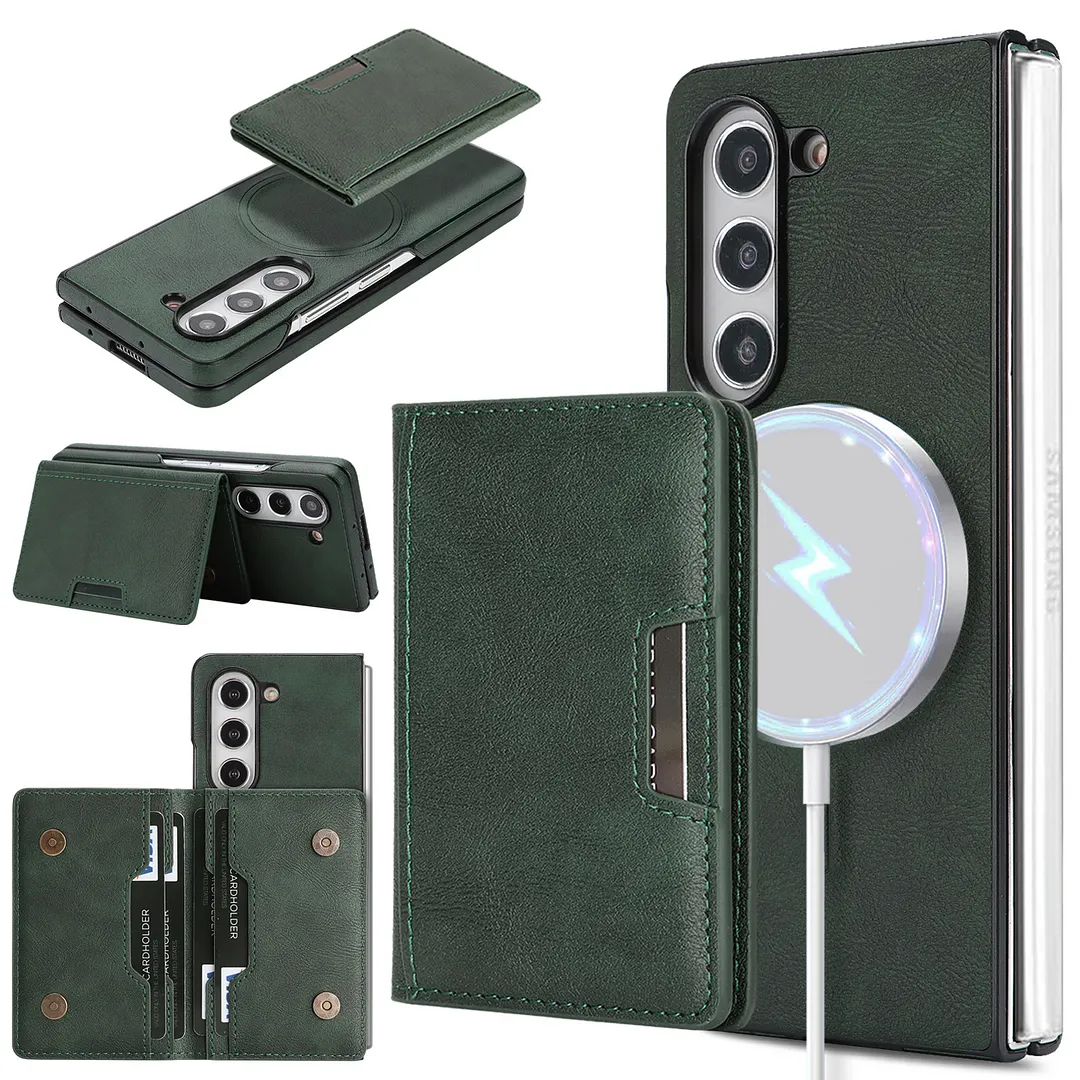 Suitable For Samsung Z Fold7 Wireless Charging Phone Case Z Filp7 2-In-1 Magsafe Magnetic Card Holder
