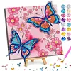 Pre-Framed DIY 3D Flapping Butterfly Diamond Painting Art Craft Kit Living Room Decor(20x20cm)