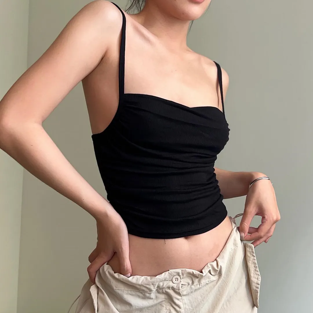 Uveng Uveng Ins Spring Burst Fashion Sexy Pure Desire Wind Short Slim Sleeveless Sling Vest