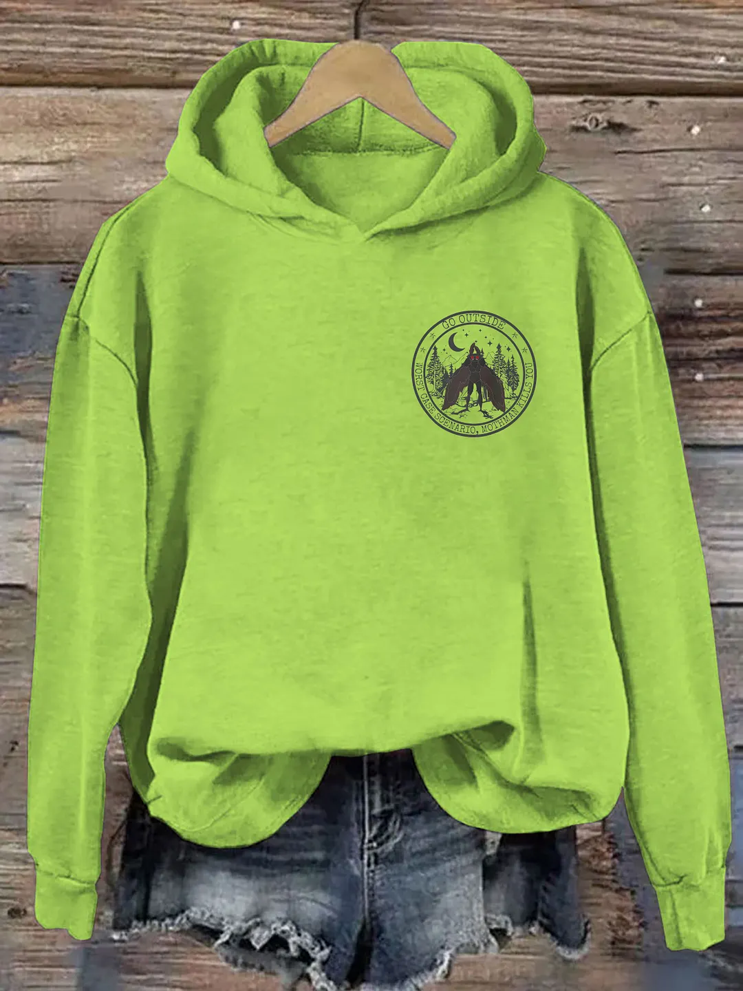 Go Outside Worst Case Scenario Mothman Hoodie 