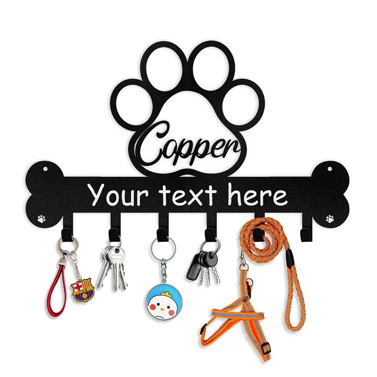 Personalized Cat Key Holder for Wall, Custom Name Cat Key Rack Hanger with Hooks, Metal Key Rack Wall Mount, Key Hanger Wall Art Decor, Key Holder Wall Hanging for Doorway Bedroom Office