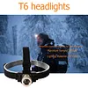 LED Headlight Telescope Zoomable Rechargeable Headlamp Torch w/ Battery