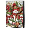 (US Local)50-Page A5 Snowman Diamond Painting Notebook for Adult Holiday Birthday Gift