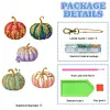5Pcs Automne Halloween Citrouille Double Face-Bricolage Porte-Cl&eacute;s