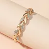 Bracelets feuille zircon