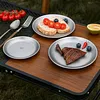 3Pcs Titanium Purification Plate Travel Tableware Stackable Camping Fruit Tray