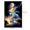 (US Local)Paint By Numbers Kit On Canvas DIY Oil Art Moon Picture Home Wall Decor40x60cm