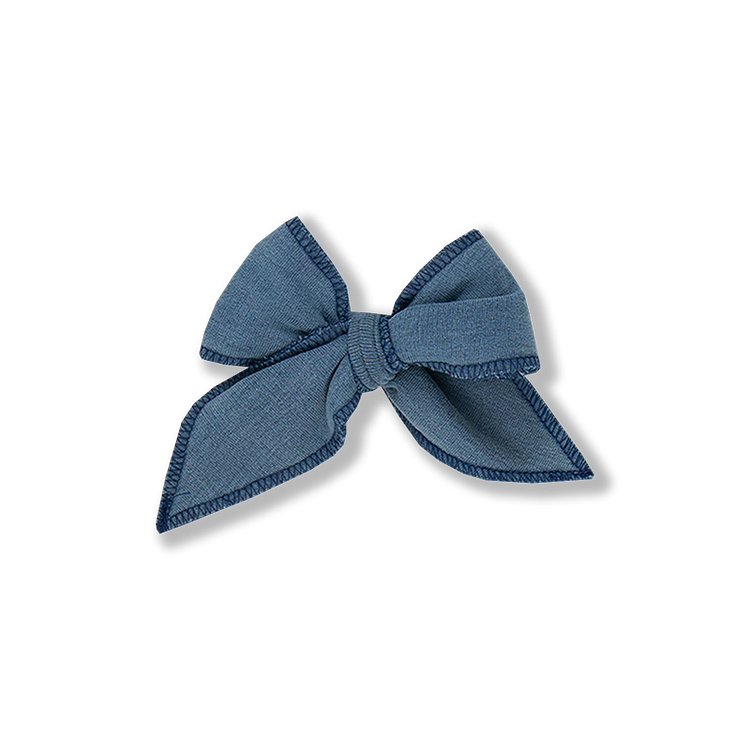 Light Wash Denim Medium Bow