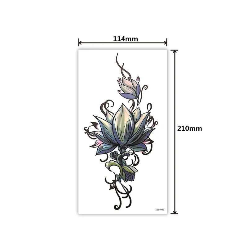 Tattoo Applique Arm Men and Women Small Full Arm Waterproof Tattoo Sticker Symbol Totem Animal Skull Text Tattoo Sticker