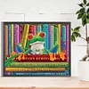 >SALE<5D DIY Full Round Drill Partial AB Diamond Painting Reading Frog Kit 55x45cm