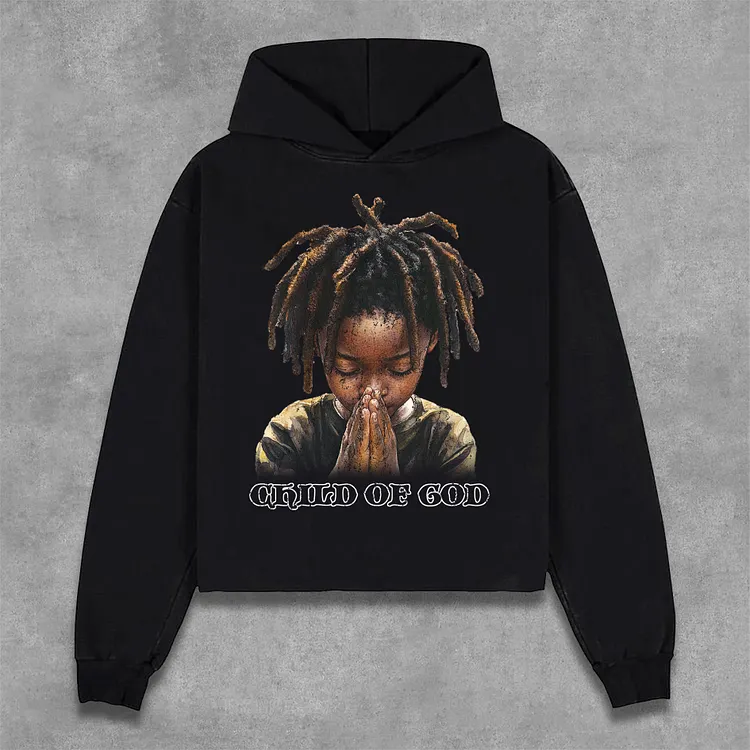 Child Of God First Sunday Prayer Graphic Print Pocketless Hoodie