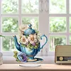 >SALE<2D Flat Flower Cup Print DIY Desktop Diamond Art Kits Bedroom Table Decoration
