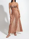 Sexy Hollow Split-Joint Spaghetti-Neck Vacation Maxi Dress