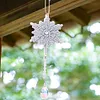 4pcs Window Hanger Double Sided Diamond Art Christmas Snowflake Wind Chimes Gift