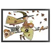 (Stamped/Counted) Witch And Cat - 14CT Cross Stitch 29*21cm/11.42*8.27in(Brand)