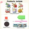 (US Local)6Pcs Diamond Painting Refrigerator Magnets DIY Diamond Art Kits (Dragonfly)