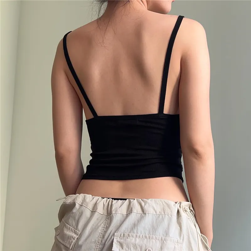 Uveng Uveng Ins Spring Burst Fashion Sexy Pure Desire Wind Short Slim Sleeveless Sling Vest