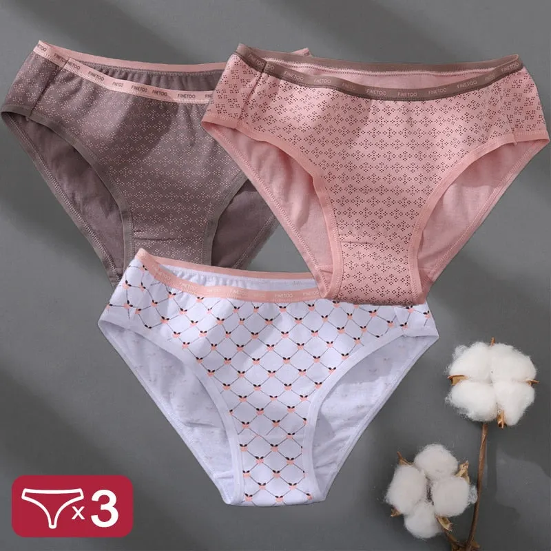 Floral Printing Panties Women Underwear Cotton Panties Set Finetoo Design Female Underpants Lingerie Sexy Pantys Briefs Intimate