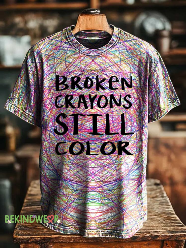 Broken Crayons Still Color T-shirt Multicolor / S