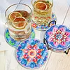 [Upgrade]6pcs/set DIY Diamond Painting Waterproof Case Classic Mandala Coaster Gift Decor Set