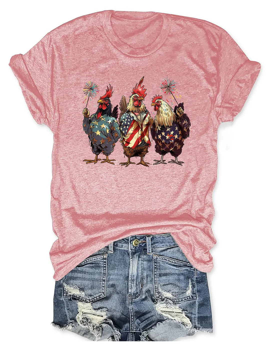 USA Chicken 4th Of July T-shirt