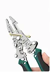 Multifunctional Cross Test Pen For Electricians, Foldable Wire Cutter, Wire Stripper, Wire Crimper, Two-Color Wire Stripper