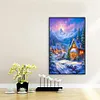 >SALE<5D DIY Full Round Drill Diamond Painting Christmas Night Home Decor 40x60cm
