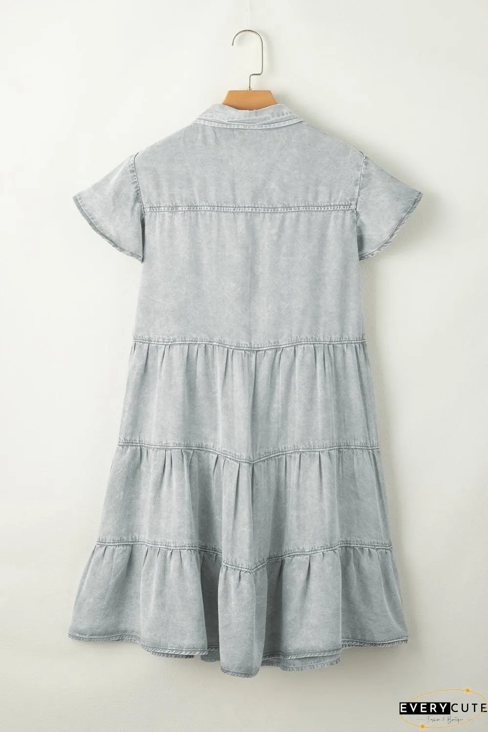 Drop Shoulder Denim Dress