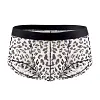 Men's Ultra-thin Mesh Ice Silk Sexy Leopard Print Boxer Briefs