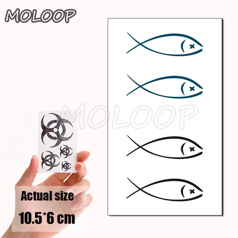 Tattoo Sticker Little Half Face Cat Element Small Animal Flower Water Transfer Temporary Fake Body Art Tatoo for Kid Girl Boy