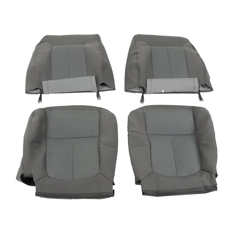 SEBLAFF Seat Cover 4Pcs Gray Front Bottom Top Cloth Driver and Passenge Replacement for 2011-2014 F150