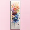 (Big Size) Stack Of Books With Flowers - 11CT Stamped Cross Stitch 30*80cm/11.81*31.5in