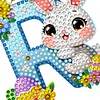 (US Local)PET Double Sided Special Shaped Easter Alphabet DIY Diamond Painting Keychain