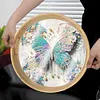 Wooden Butterfly Diamond Painting Serving Tray with Handle for Coffee Table