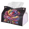 DIY Diamond Painting Creative Design Leather Handmade Tissue Holder Rhinestones Decorative Tissue Box Craft Kits