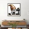 Coffee Gnome - 11CT Stamped Cross Stitch - 40*40cm