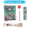 Diamond Painting -5D Full Round Drill Hipster Skull(40x50cm)
