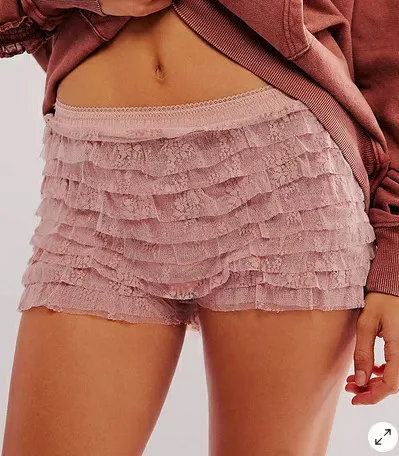 Nigikala Sexy Beach Hot Pants Lotus Side Wave Solid-Colored Lolita Low-Rise Shorts Skirt Girl