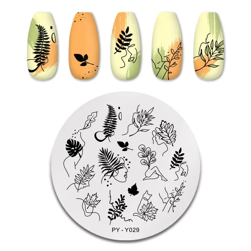 PICT YOU Nail Stamping Plates Marble Texture Animal Flower Snake Christmas Theme Image 12*6cm Template Mold Nail Art Stencil-Nail Inspo