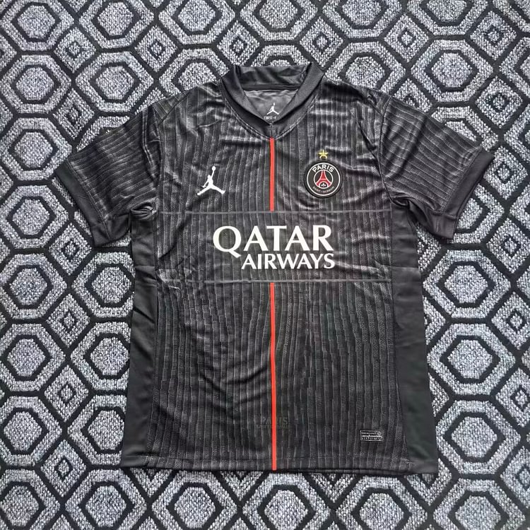 2026-27 Paris Saint-Germain Away Black Belt Planet Jersey - Fan Edition