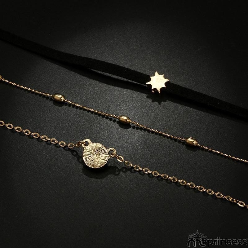 Leather Layers Choker Necklace