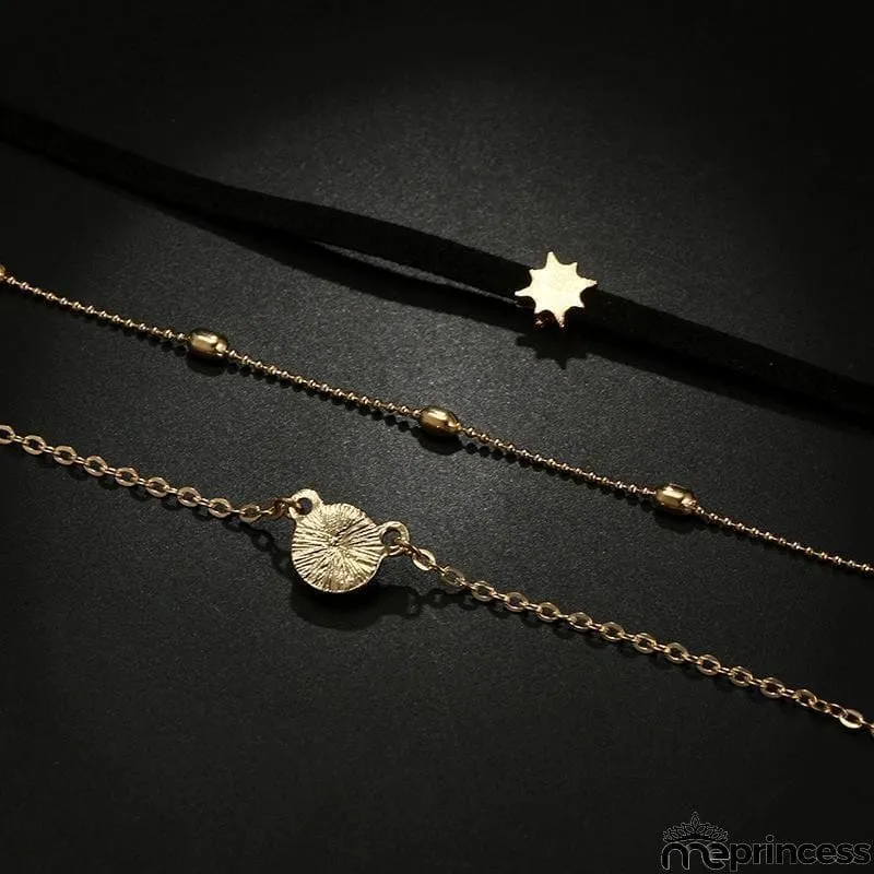 Leather Layers Choker Necklace