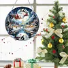 (US Local) DIY Xmas Diamond Painting Ornament with Clock Function Creative Craft